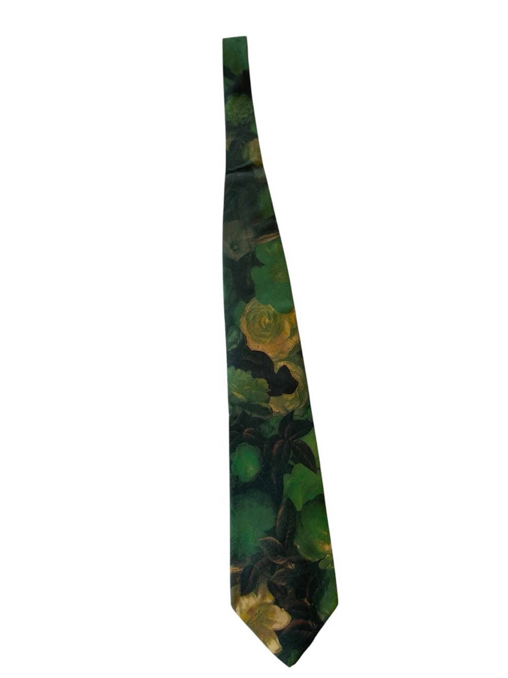 Bayard Green Floral Silk Tie Designer Luxury Necktie Elegant Classic